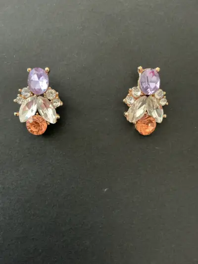 Aros de cristal coloridos livianos - miniatura 2