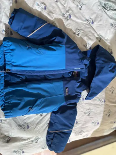 Parka nieve Patagonia azul para niños - miniatura 1