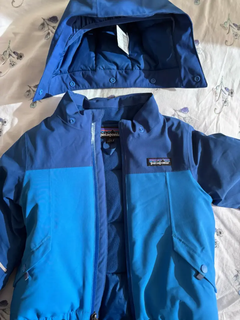 Parka nieve Patagonia azul para niños - 3