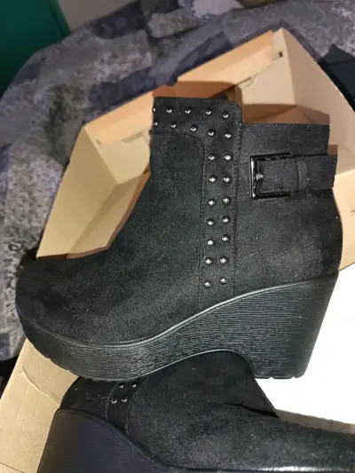 Botines negros con plataforma - miniatura 3