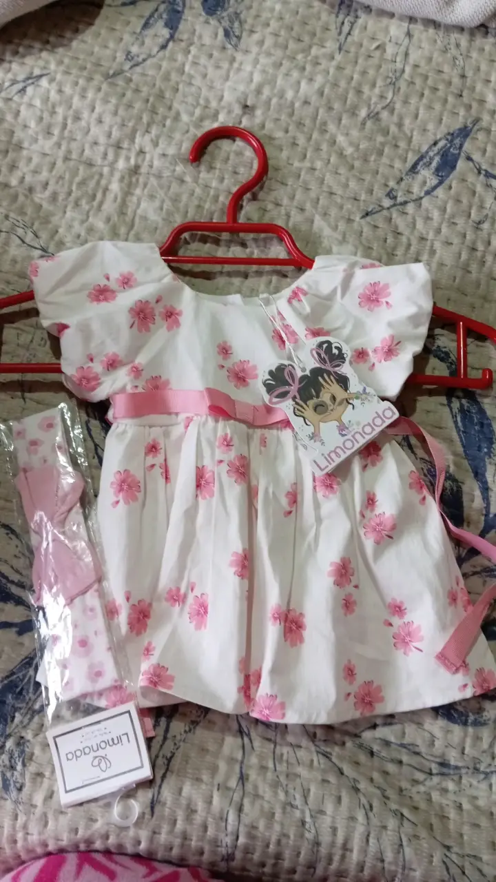 Vestido infantil floral Limonada