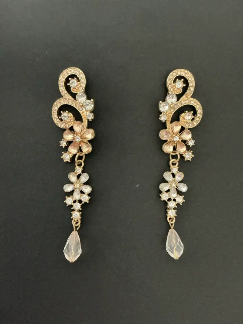 Pendientes largos dorados - 4
