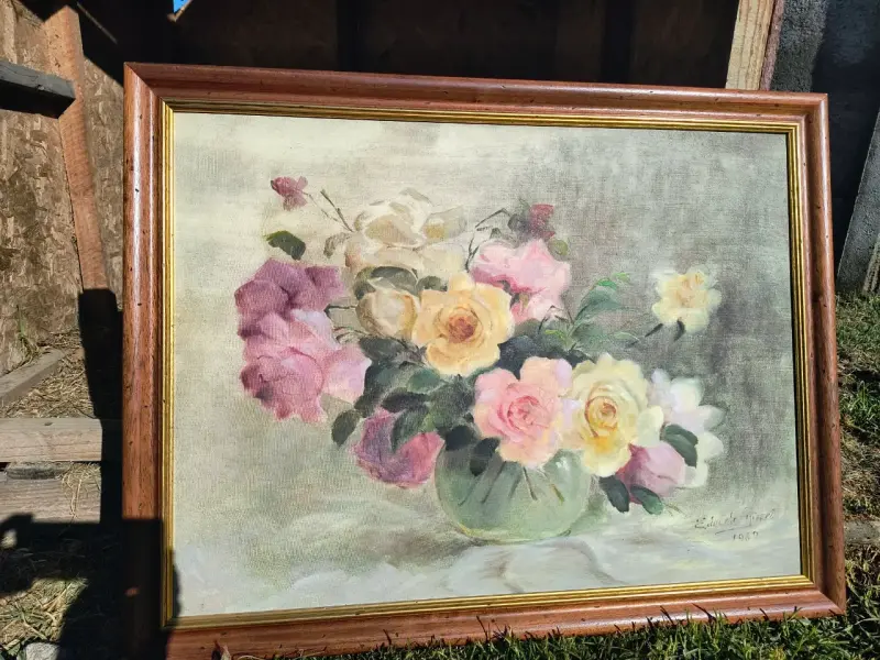 Cuadro de flores al óleo - 3