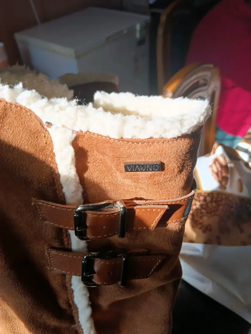 Botas alta café con hebillas - 3
