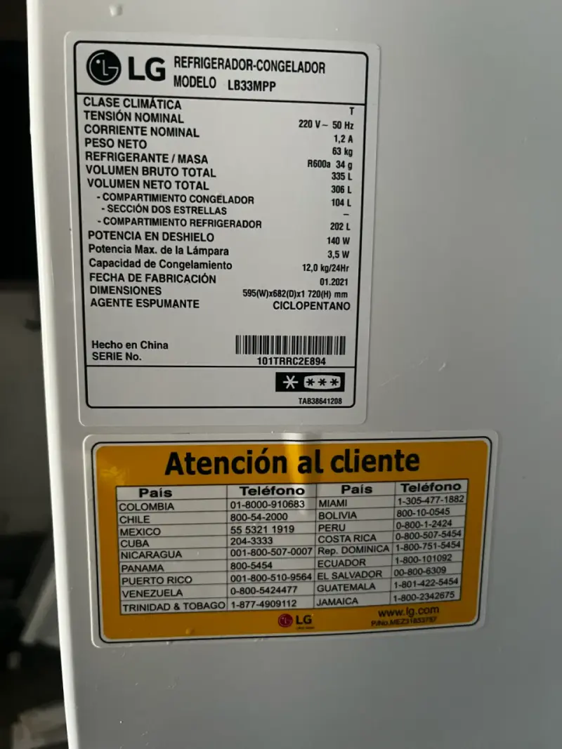 Refrigerador LG Inverter Plateado - 4