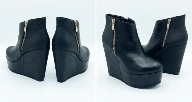 Botines negros con plataforma - 1