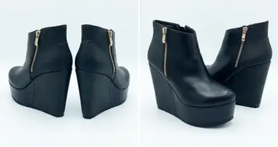 Botines negros con plataforma - miniatura 1