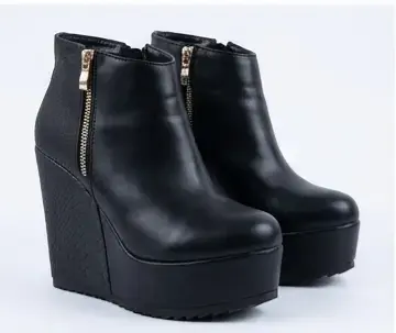 Botines negros con plataforma - 2