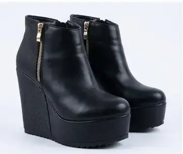 Botines negros con plataforma - miniatura 2