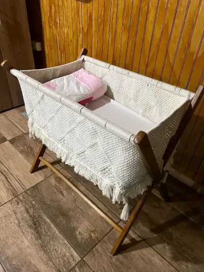 Cuna Moisés en macrame - miniatura 3