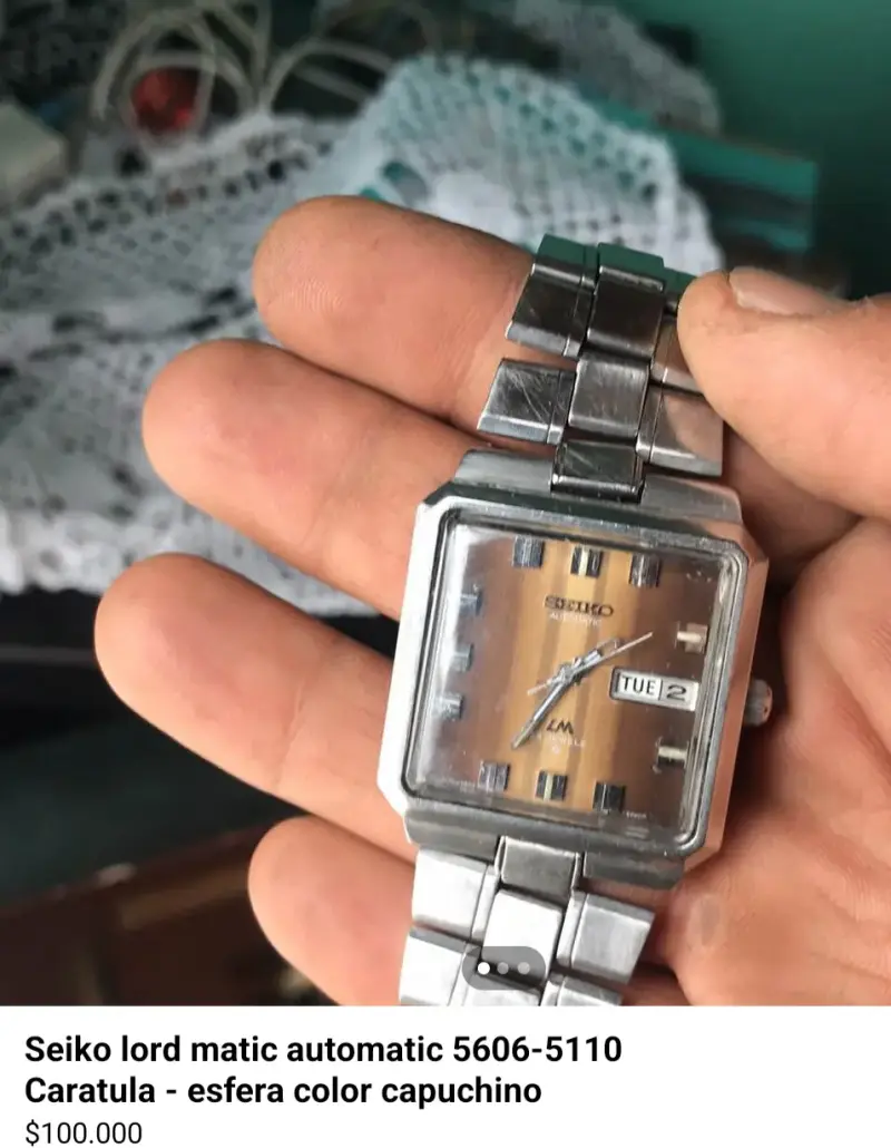Reloj Seiko lord matic automático esfera capuchino
