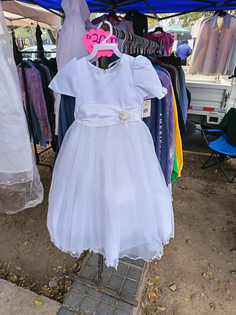Vestido de niña blanco - 3