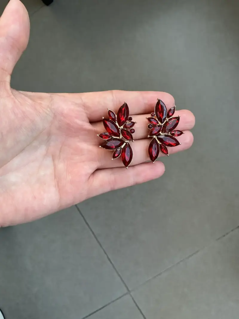 Aros rojos elegantes - 3