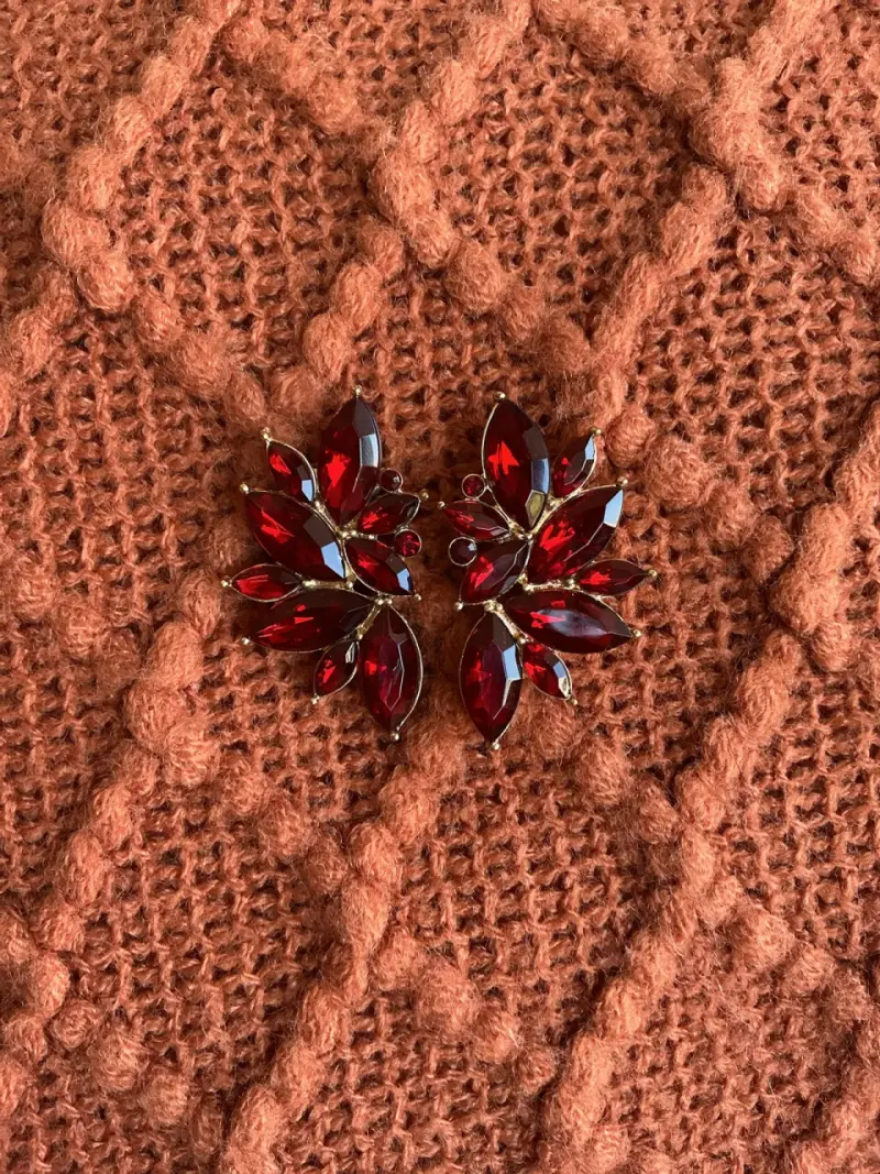 Aros rojos elegantes - 4