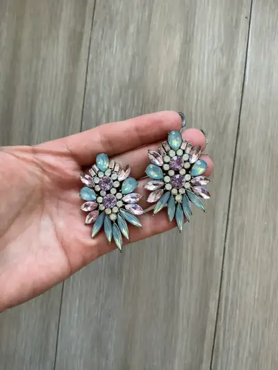 Aros con piedras multicolor - miniatura 2