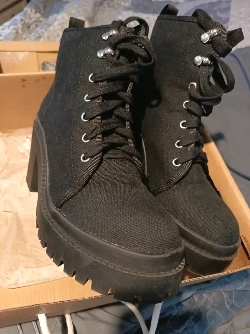 Botines negros de plataforma - 2