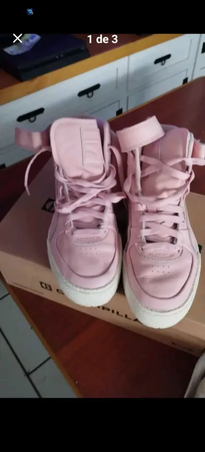 Zapatillas rosadas altas puma - miniatura 1