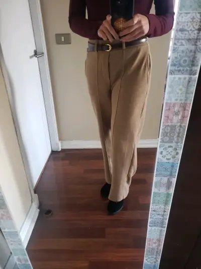Pantalon sastre talla S beige tipo zara - miniatura 1