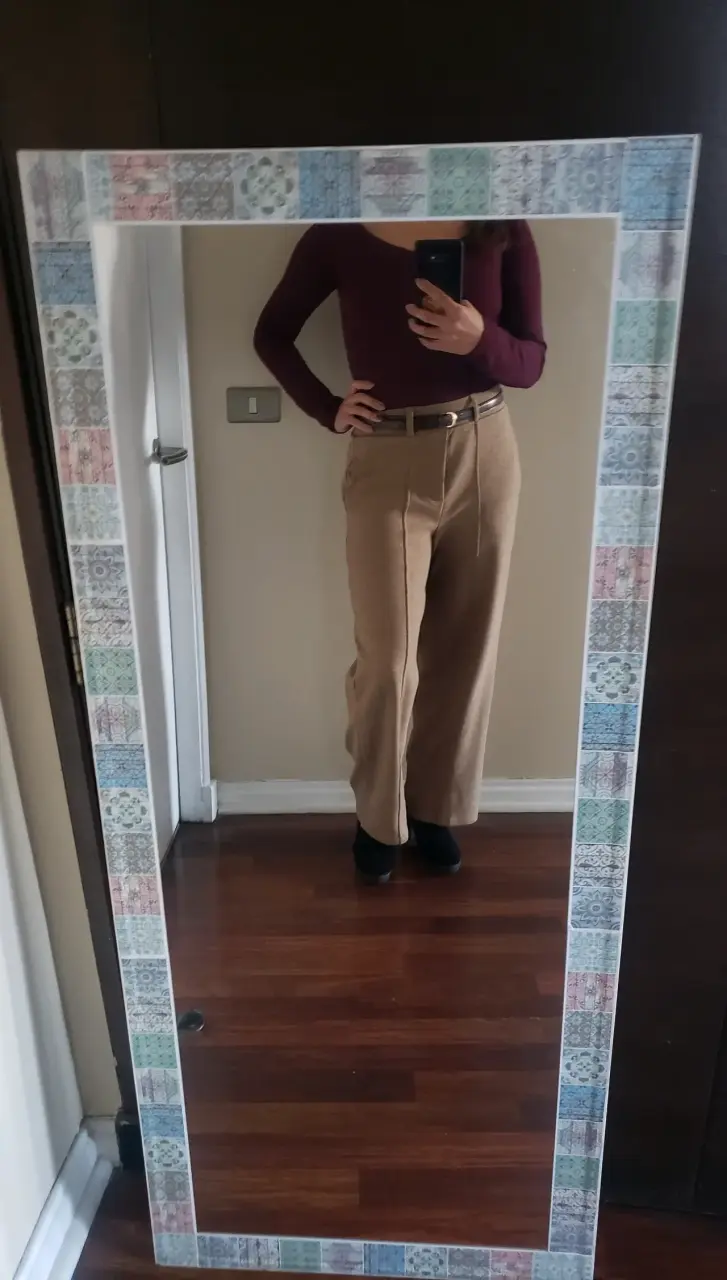 Pantalon sastre talla S beige tipo zara - 2