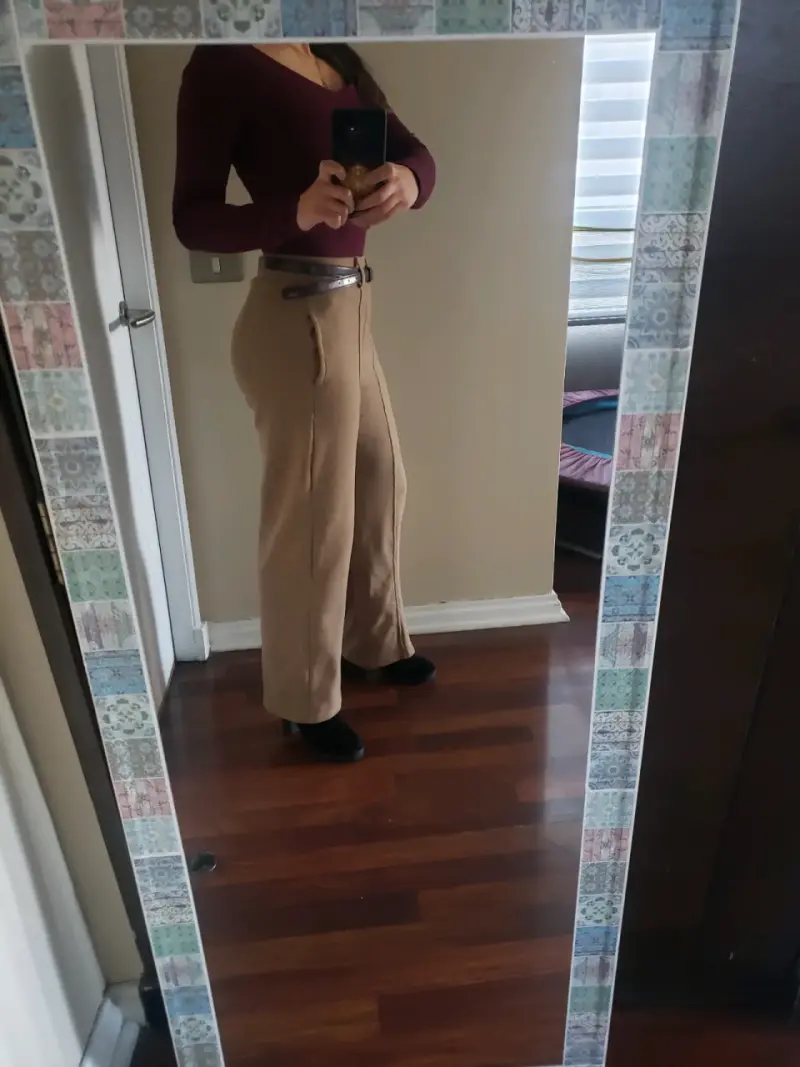 Pantalon sastre talla S beige tipo zara - 3