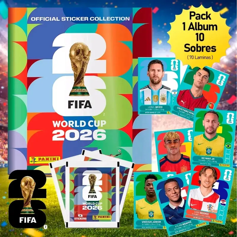 Pack Álbum + 10 sobres Panini Mundial 2026 - 1