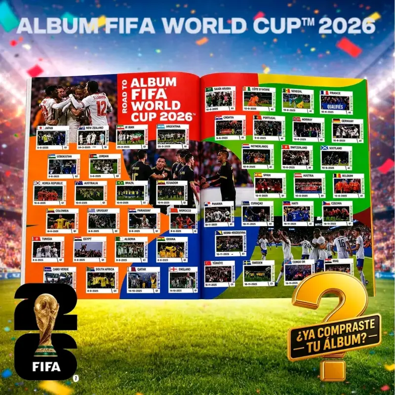 Pack Álbum + 10 sobres Panini Mundial 2026 - 2