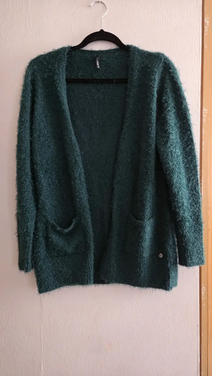 Chaleco/cárdigan verde oscuro - 1