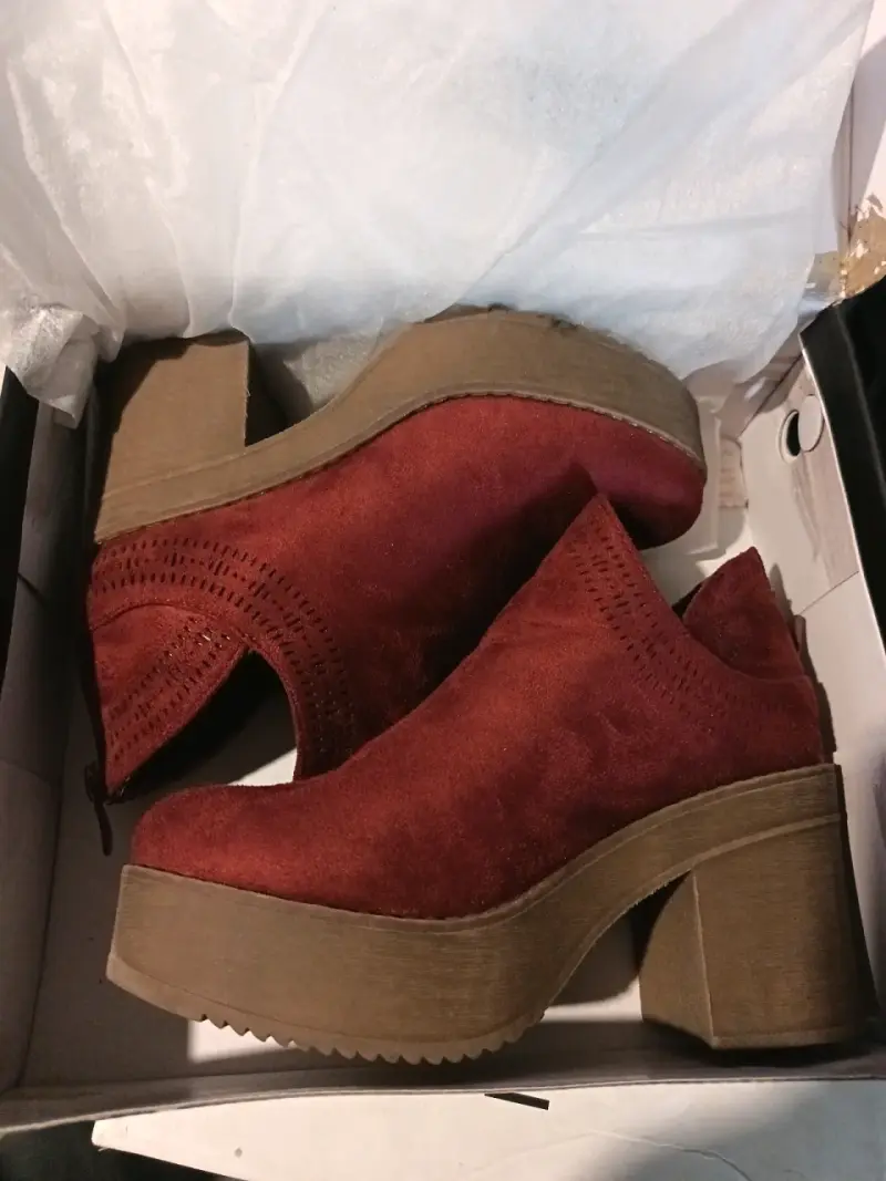 Botines rojos de plataforma - 1