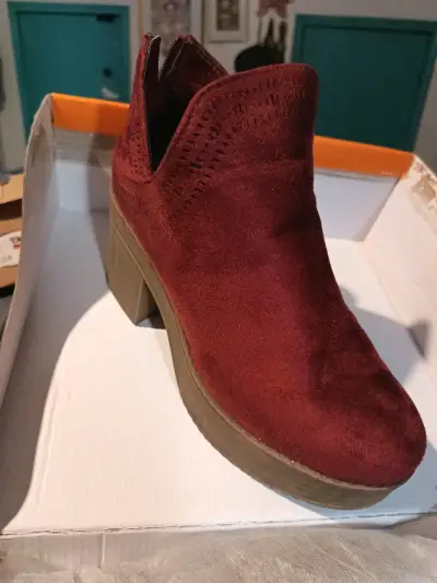 Botines rojos de plataforma - miniatura 3