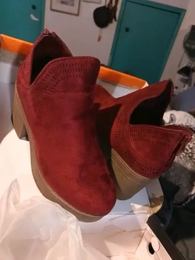 Botines rojos de plataforma - miniatura 4