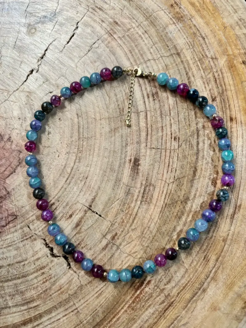 Collar de piedras multicolor - 1