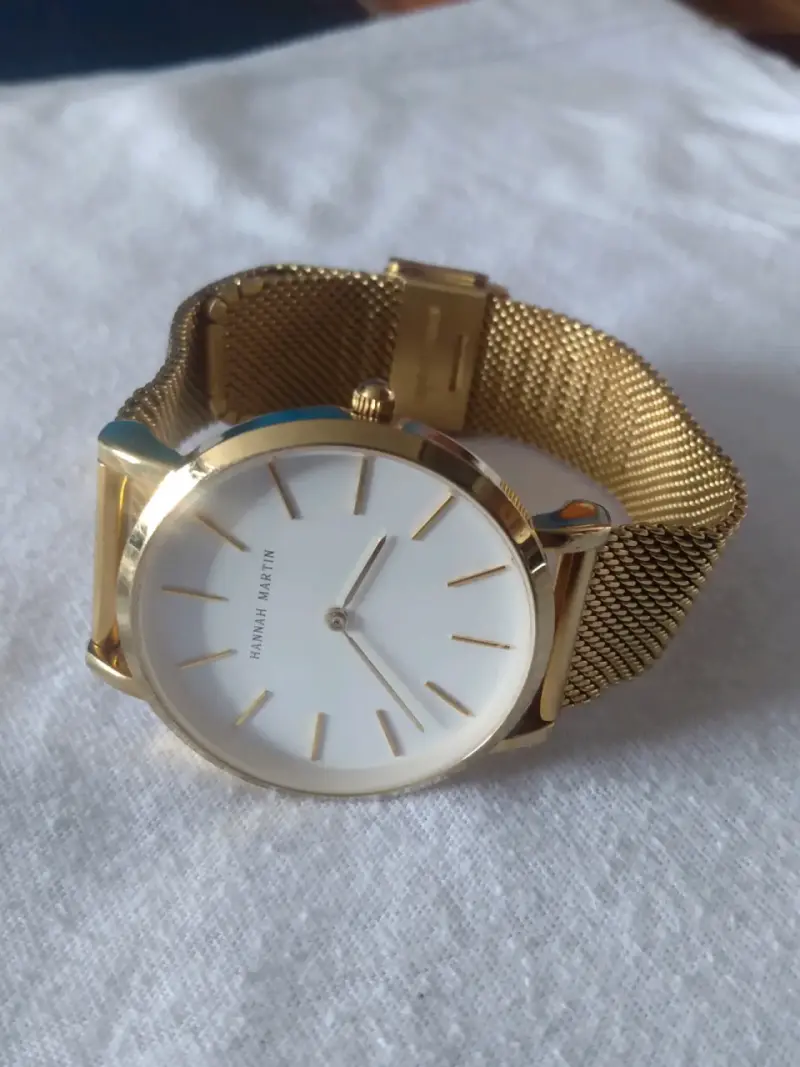 Reloj dorado malla metálica - 2