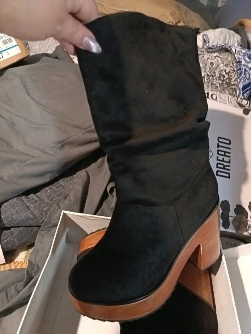 Botines negros con plataforma - 3