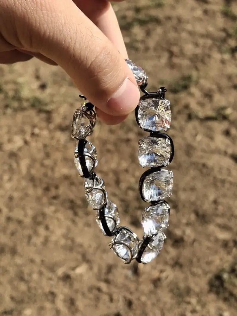 Pulsera Swarovski negra y cristal - 2