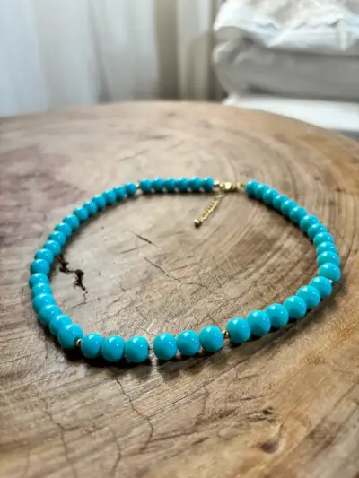 Collar de cuentas turquesas - miniatura 2