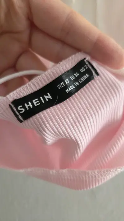 Polera/Top bicolor rosa y blanco - miniatura 2