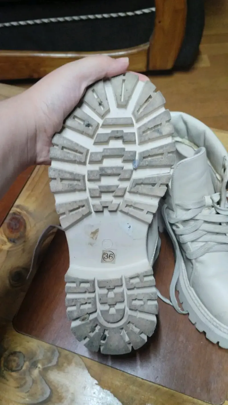 Botas beige de cuero - 3