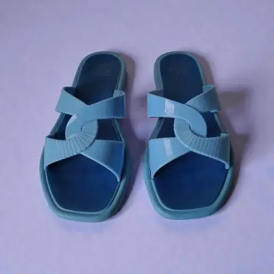Sandalias planas azules - miniatura 1