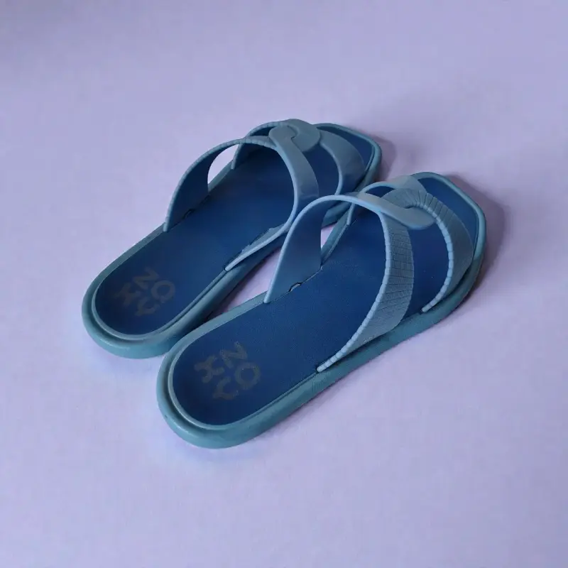 Sandalias planas azules - 3