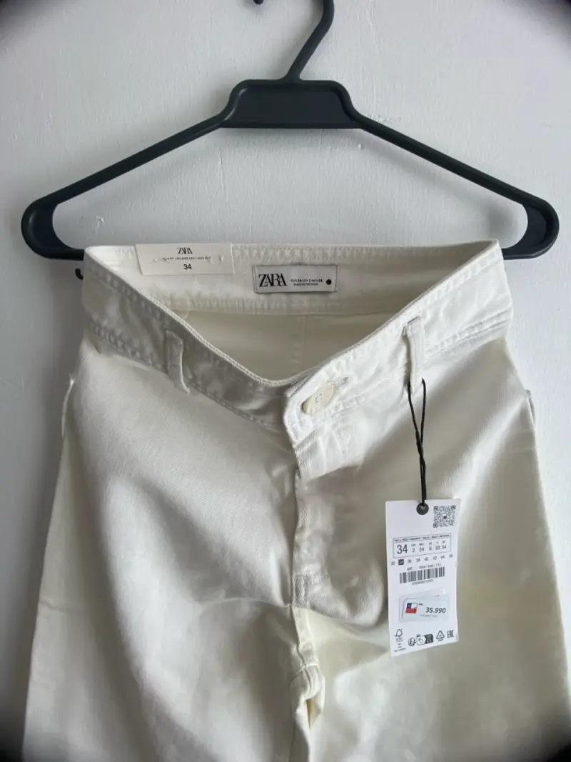 Pantalones anchos crema nuevos - 2
