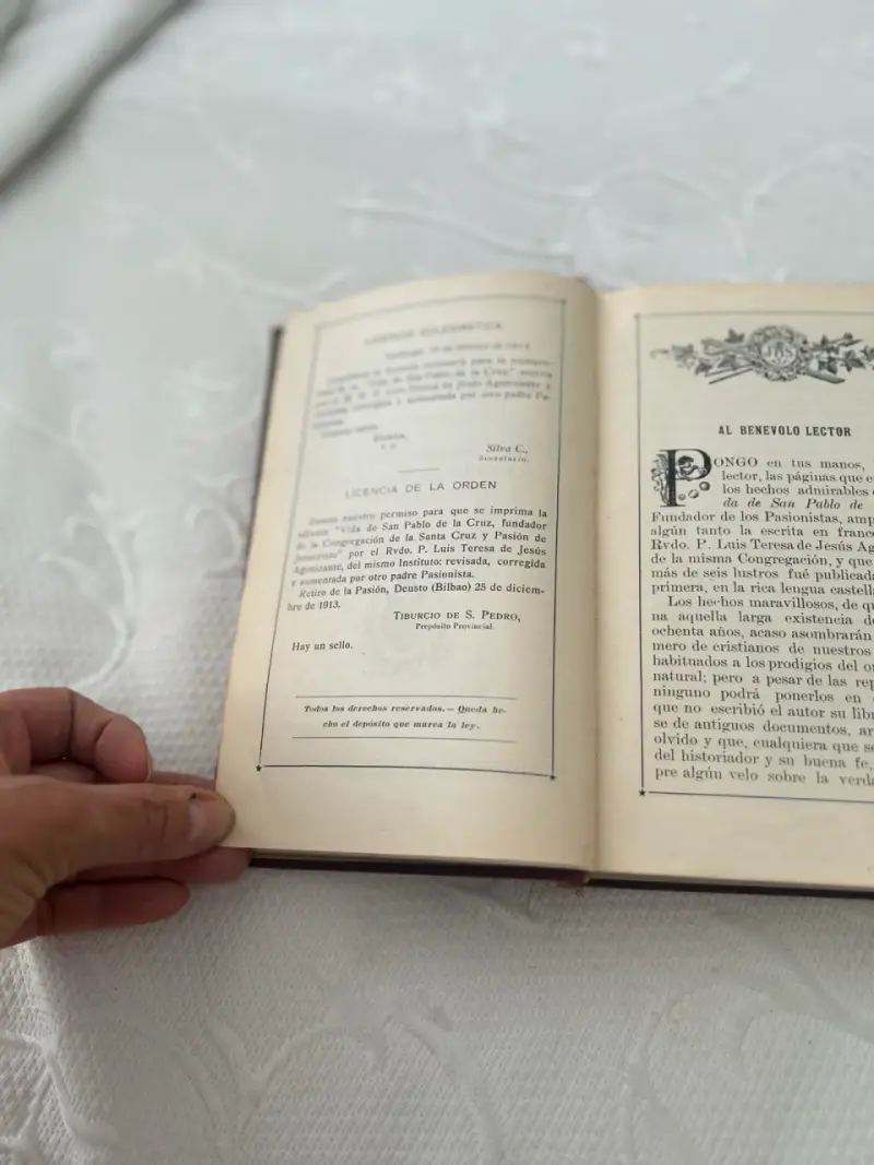 Libro antiguo 'Vida de S. Pablo de la Cruz' - 3