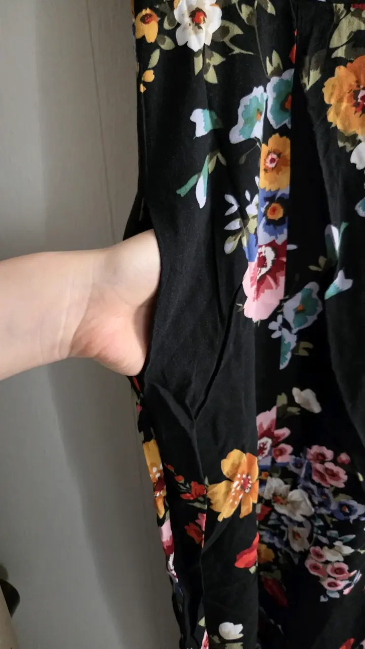 Vestido negro floral - 2