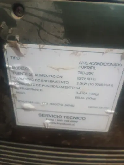 Aire acondicionado Toyotomi portátil - miniatura 4