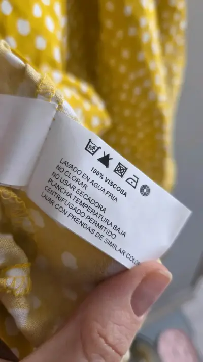 Vestido amarillo/mostaza con lunares - miniatura 4
