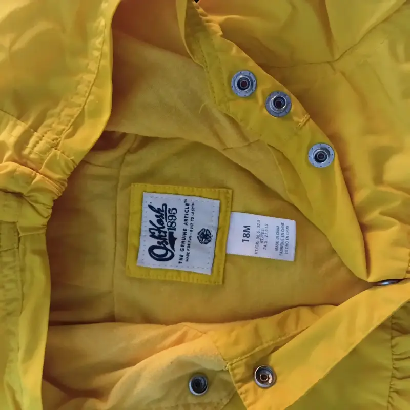 Chaqueta 18 meses impermeable amarilla infantil - 2