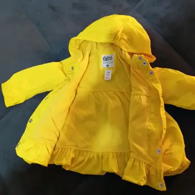 Chaqueta 18 meses impermeable amarilla infantil - miniatura 3