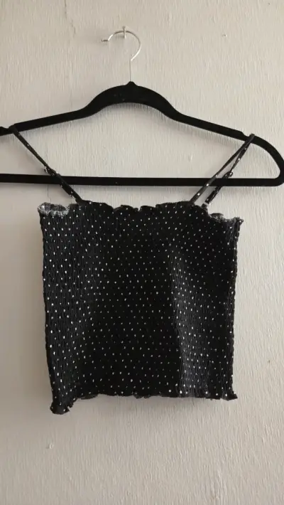 Top negro con puntos brillantes - miniatura 1