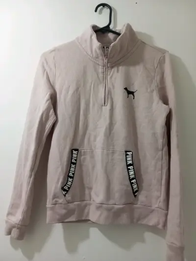 Polerón rosa con logo bordado - miniatura 1