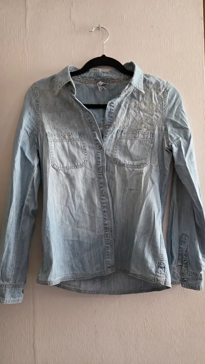 Camisa de mezclilla celeste - 1