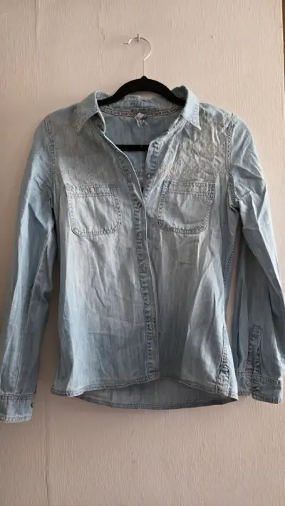 Camisa de mezclilla celeste - miniatura 1